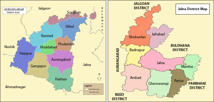 aurangabad and jalna district map